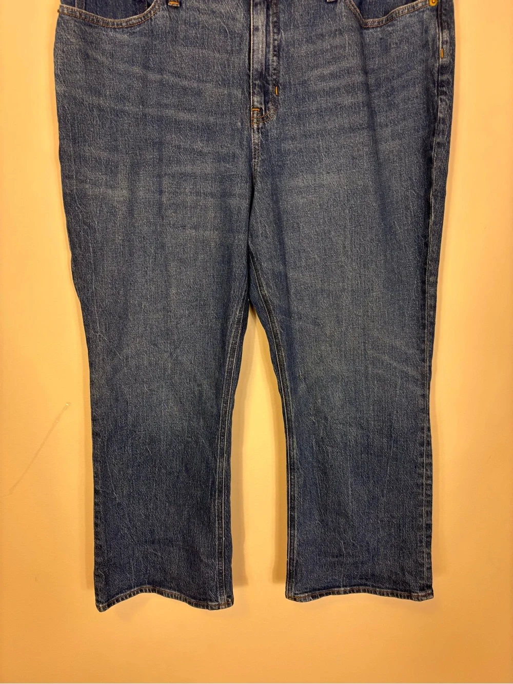J. Crew 10” Demi Bootcut Cropped Jeans in Medium Blue Denim 34